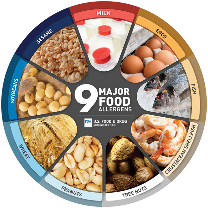 9 Major Food Allergens