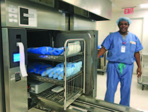 Jean Richeme opens the sterilizers