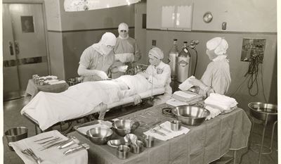 introduction of stainless steel instruments in a urology surgery procedure