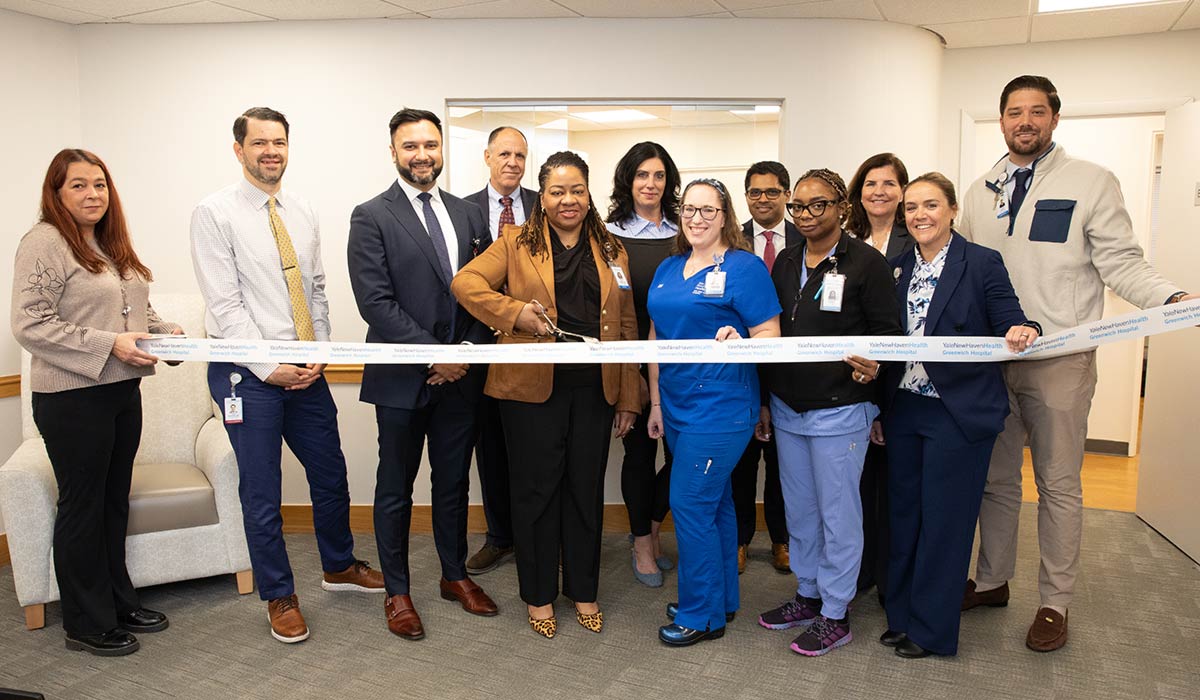 Leaders and staff from YNHHS, Greenwich Hospital and local organizations 